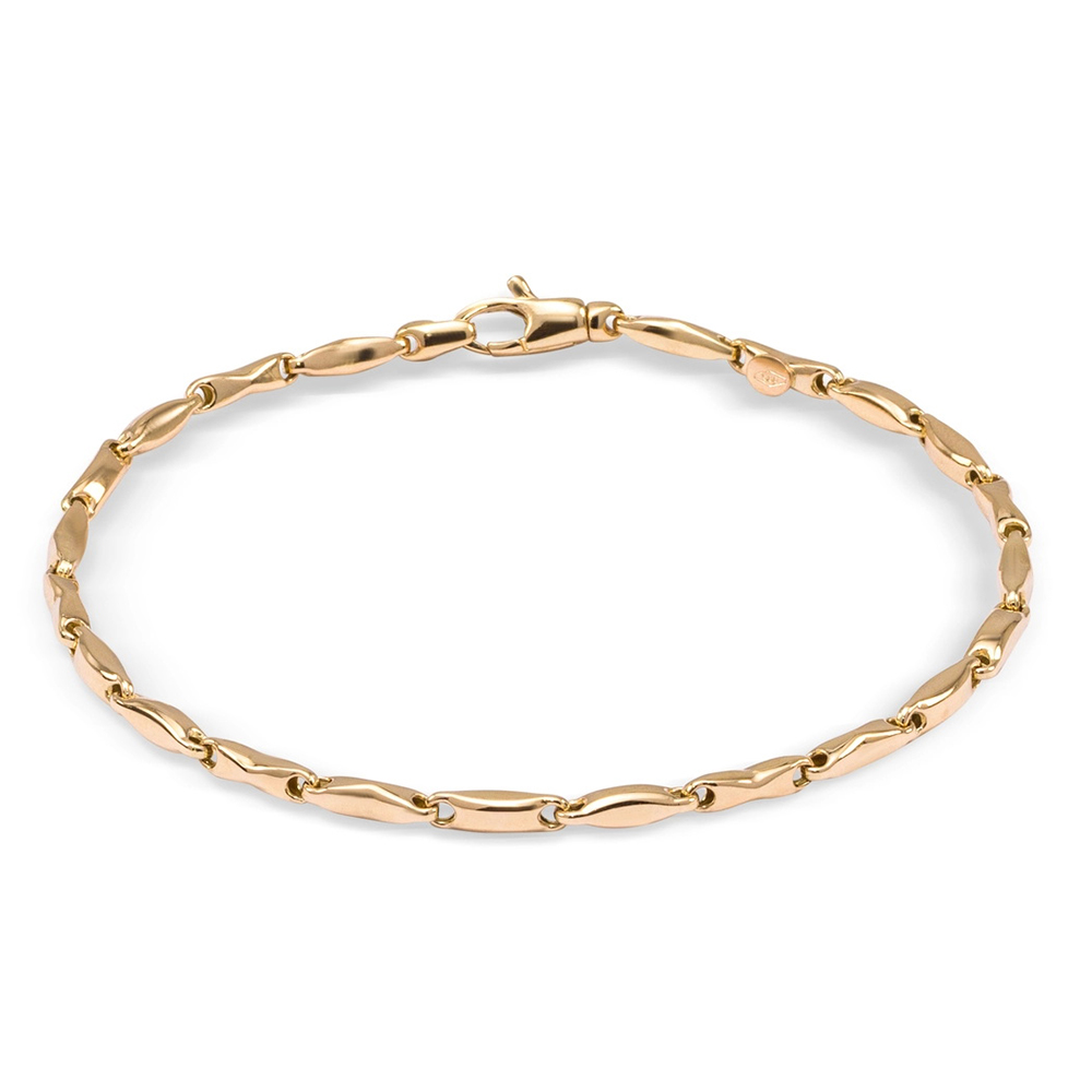 Prachtige 14krt gouden fantasieschakel armband van het merk Monzario. De armband heeft een lengte van 19,5cm. Tevens leverbaar bijpassend collier. 

Referentienummer: 79-A Geel